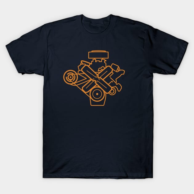 273 Commando - Engine Outline T-Shirt by jepegdesign